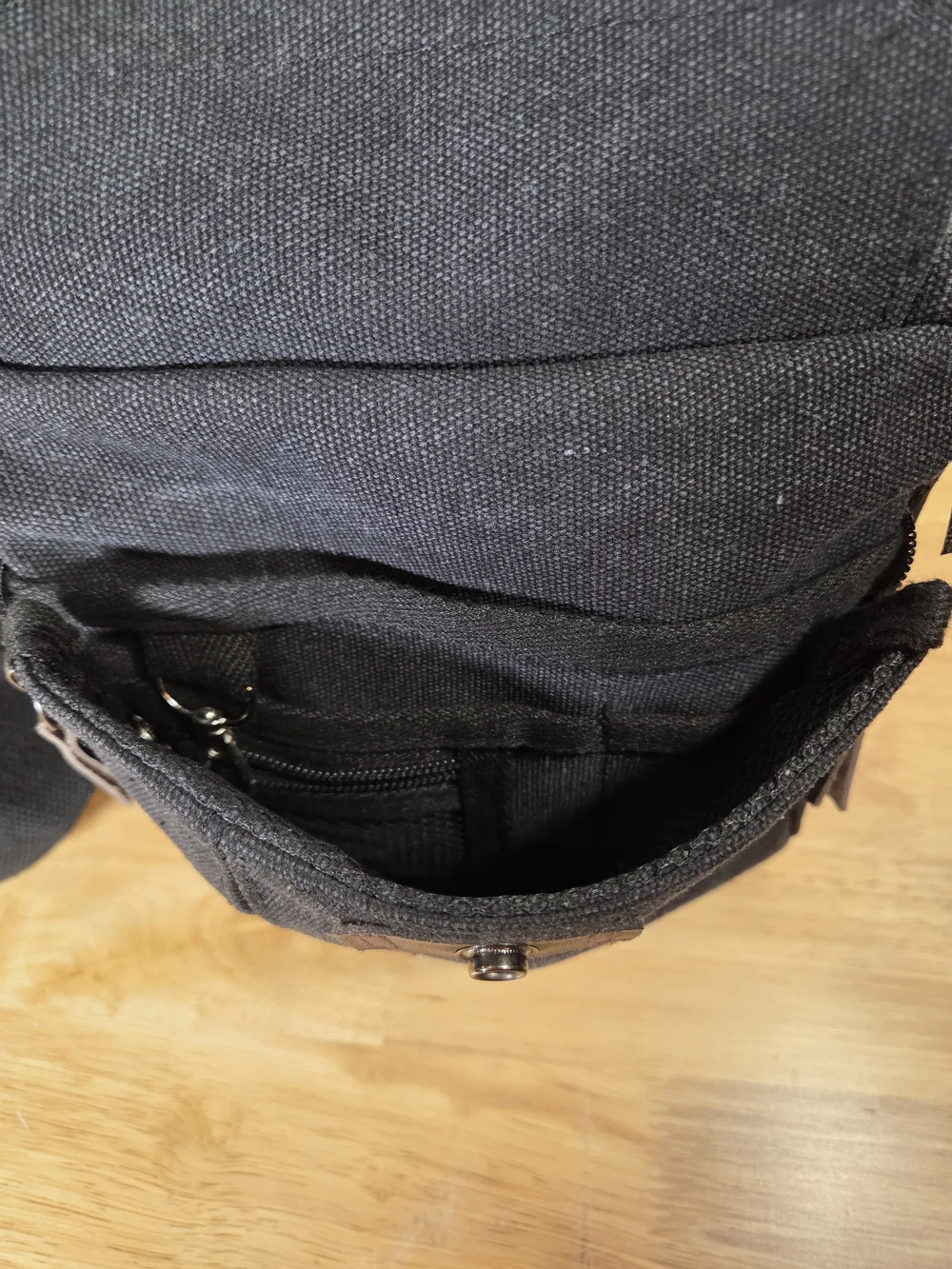 RuYiHuang Black Canvas Crossbody Messenger Bag